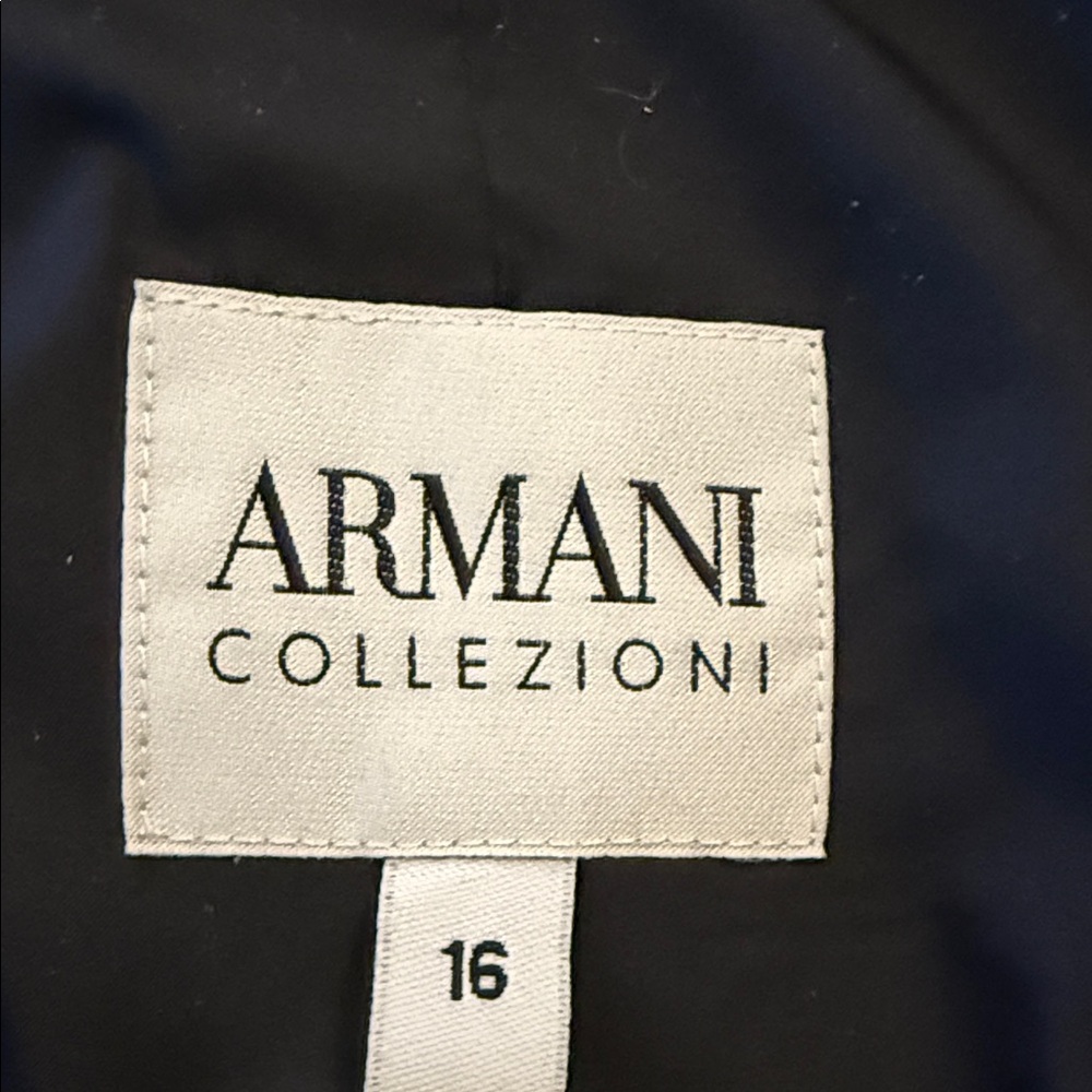 Armani Collezioni Women's Navy Trench Coat - Picture 3 of 5